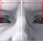 Ícone Distância naso-pupilar